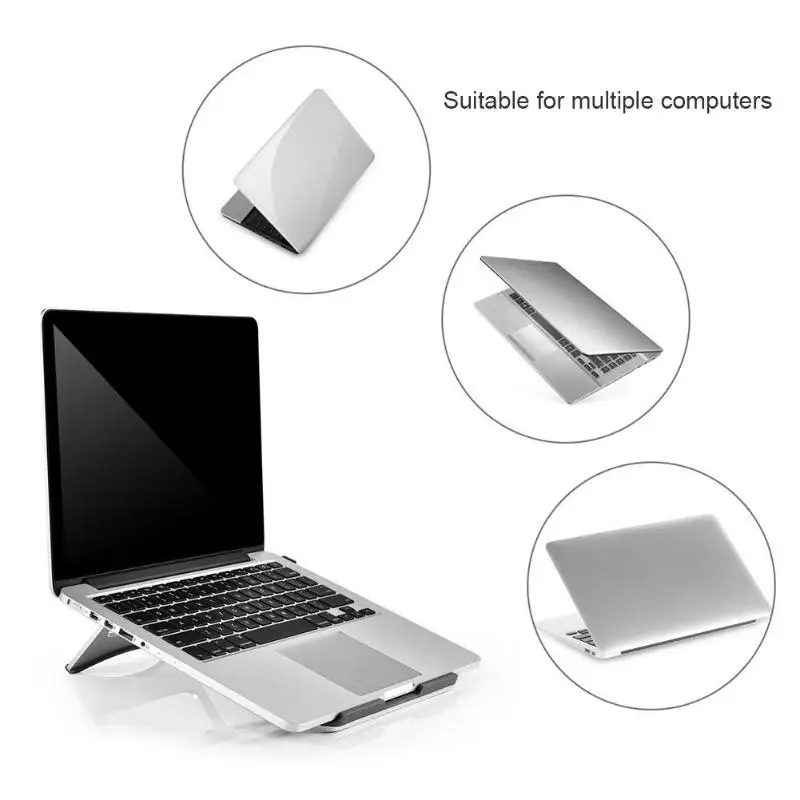 Multi Function Design Desktop Laptop Cooling Holder Foldable Aluminum Alloy Dock Stand Metal Bracket Support for Macbook Multi Function Design Desktop Laptop Cooling Holder Foldable Aluminum Alloy Dock Stand Metal Bracket Support for Macbook