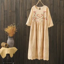 KYQIAO женское богемное белое платье с вышивкой mori для девушек, японский стиль, этническое богемное платье с коротким рукавом белого и синего цвета с вышивкой