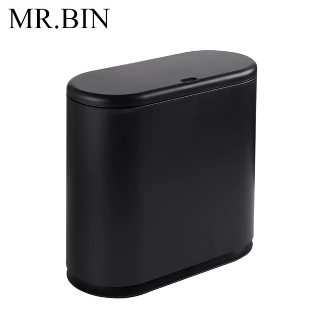 MR.BIN Modern Simple Flip Cover Type Trash Can ABS Shell Waste Bin with ...