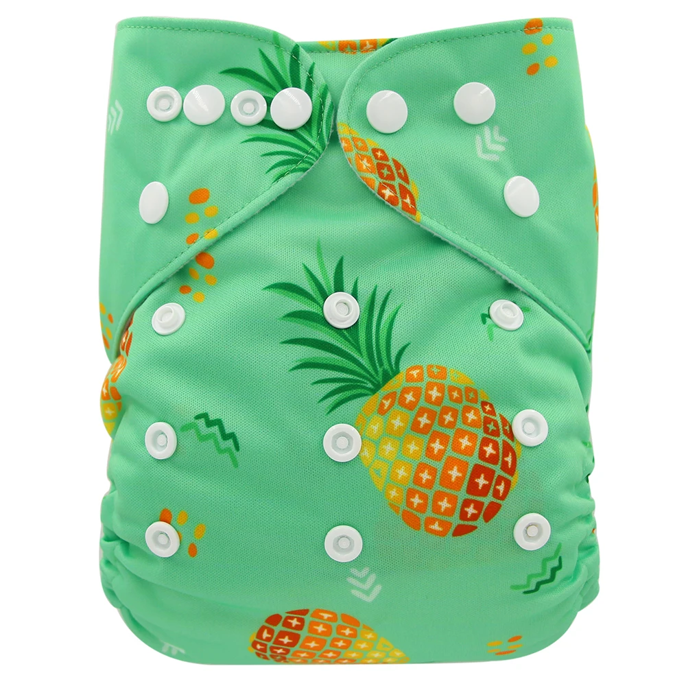 

Ohbabyka Baby Nappies Pocket Cloth Diaper Washable Reusable Diaper Cover Cartoon Pattern Waterproof PUL Baby Diapers 0-3Years