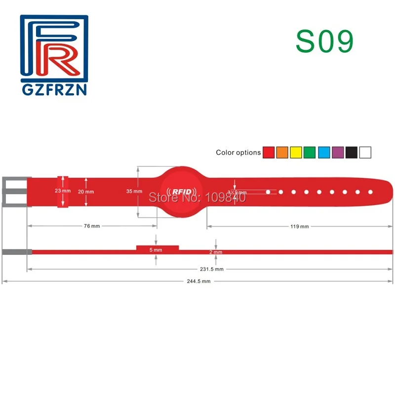 1000 шт. UHF rfid-браслеты кремния водонепроницаемый iso 18000-6c браслет для контроля доступа домофонов Система