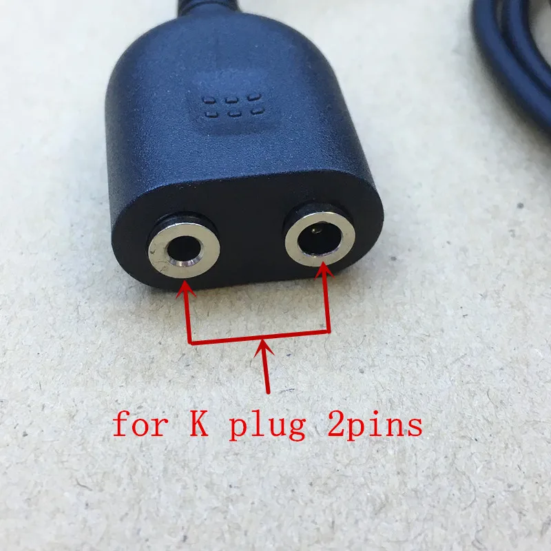 honghuismart extend cable 2m for microphone headphone K to K 2pins for Kenwood Baofeng Wouxun Puxing Quansheng TYT walkie talkie