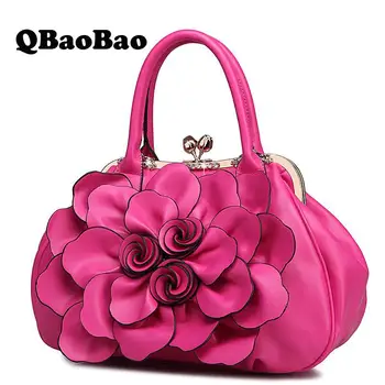 

New Flower Women Bag Sweet Fresh Lady Handbag Casual White/pink/black/red Fashion Female Crossbody Bag For Women