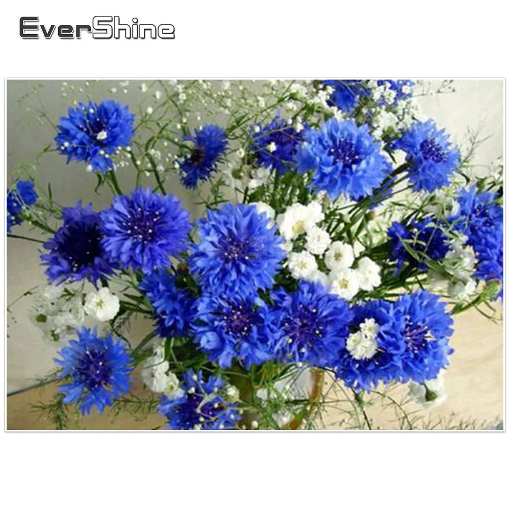 

EverShine 5D Diamond Painting Full Round Flower Diamond Mosaic Cross Stitch Rhinestones Diamond Embroidery Flower Home Decor