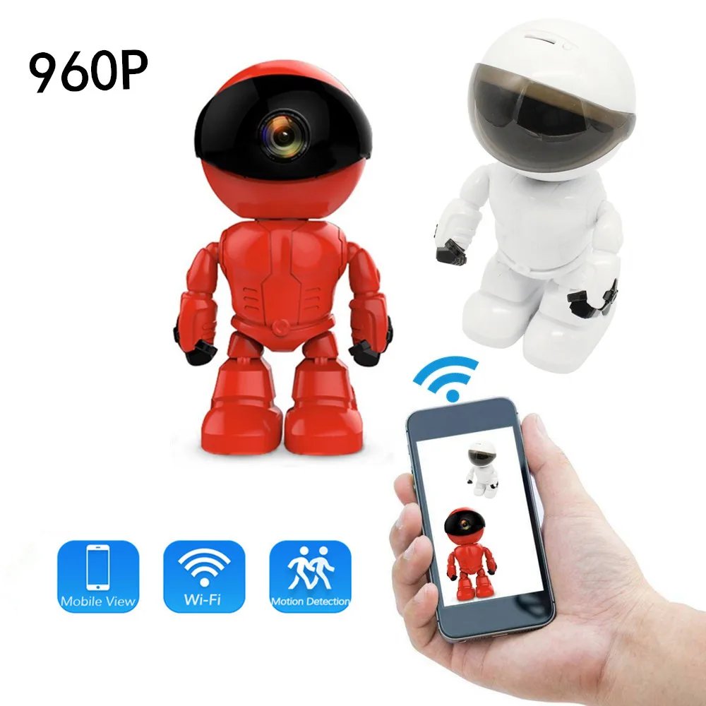 

1080P Wireless IP Camera Home Security Monitor Remote Robot Camera Support TF Card Slot Max 128G Night Vision Two Way Audio