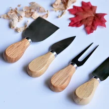 DHL 20 комплектов 1 набор 4 шт ножей набор ножей из дуба ручка нож для сыра набор кухонных инструментов полезные аксессуары