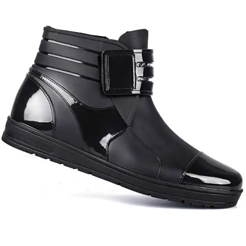 mens ankle boots with velcro fastening