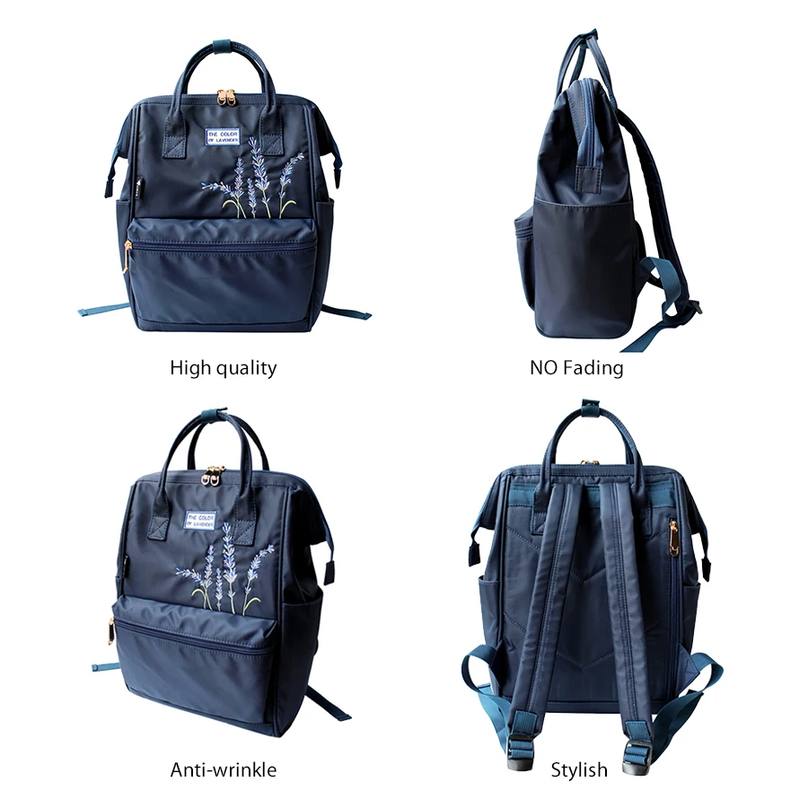Flor princesa de Mujeres de alta calidad portátil Mochila bolsa de plástico impermeable de la Escuela de lujo damas Mochila para las niñas Mochila femenina