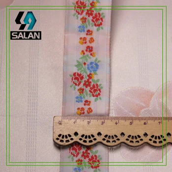 

The new supply of ethnic elegance Ya white red and blue flowers clothing accessories summer Liangji Border Ribbon
