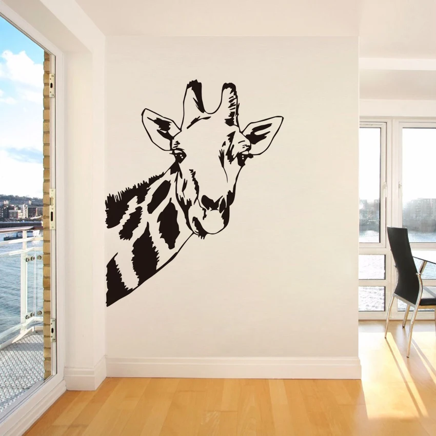 

Giraffe Head Wall Stickers Mural Jungle Wild Animal Home Decor Vinyl Waterproof Wall Decals Kids Room Bedroom Decoration J038