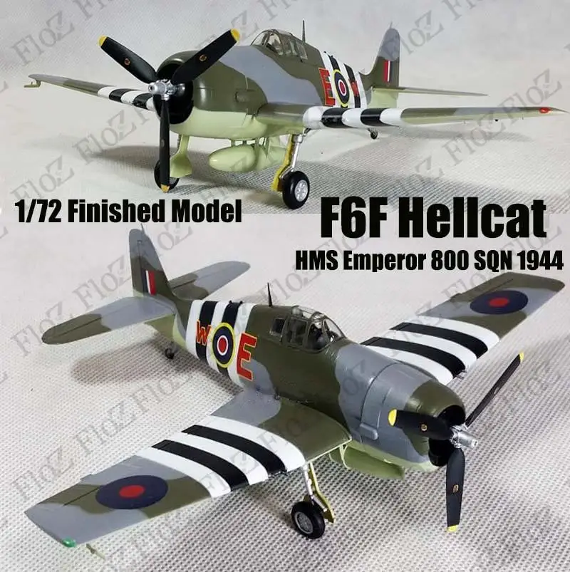 

WWII F6F Hellcat HMS Emperor 800 Sqn 1944 1/72 finished plane Easy model