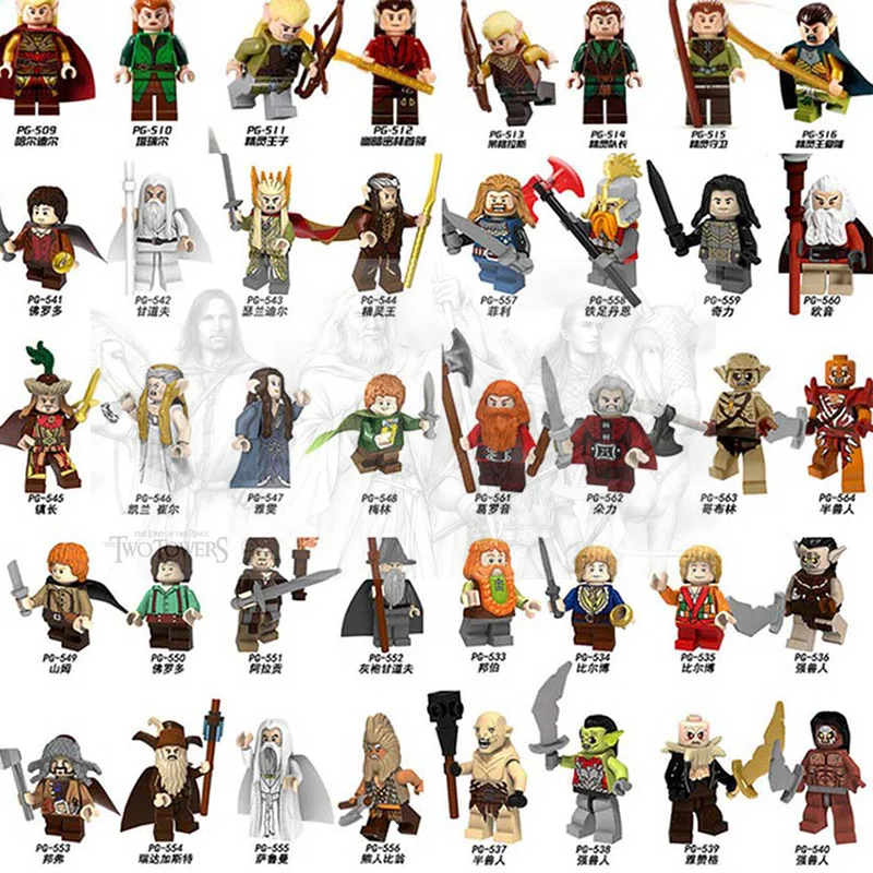 

Saruman Legoingly Figures Lord of Rings Gollum Aragorn Boromir Faramir Nazgul Sauron Blocks Building Toys for Children Gift
