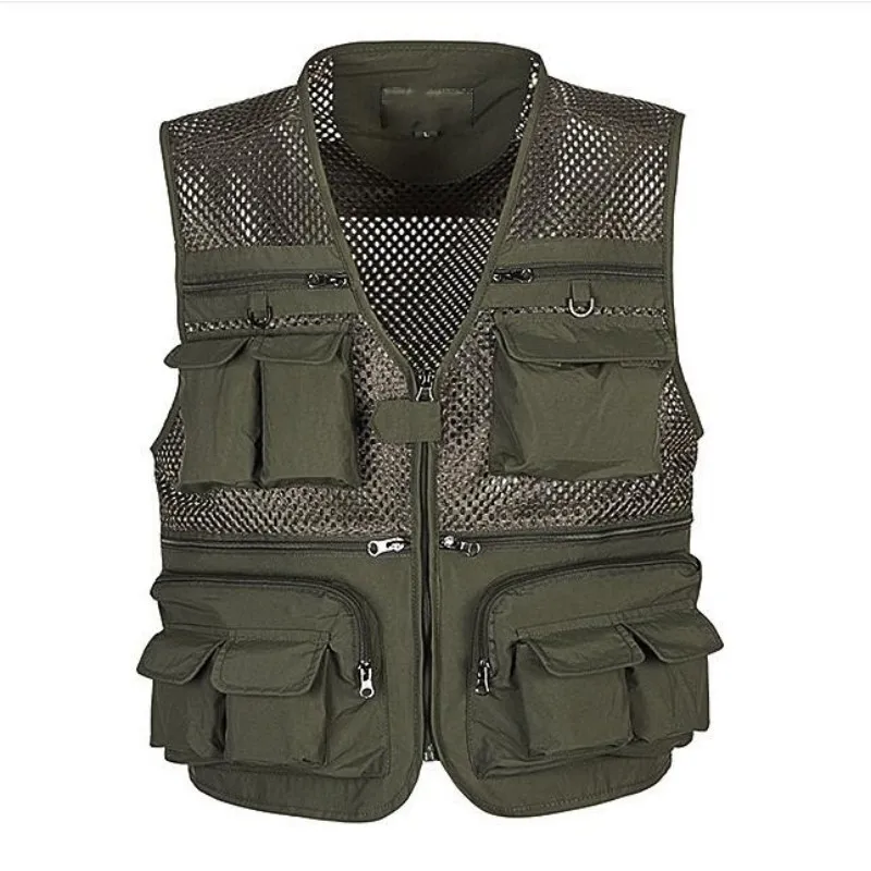 

Men Summer Military Tactical Vest Multi Pockets Hunting Fishing Sports Waistcoats Mesh Breathable Trekking Jaqueta Masculino