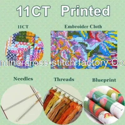 Сделай Сам 14CT 11CT Счетный крест наборы для рукоделия вышивка спицами ручной работы ремесла оптом и в розницу - Цвет: 11CT Precise Printed