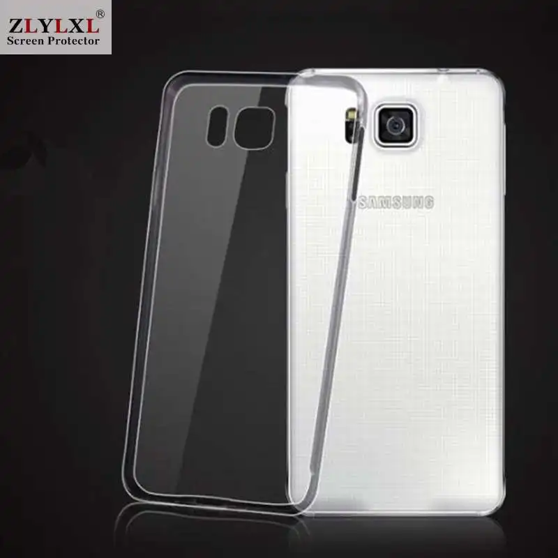 Мягкий прозрачный ТПУ силиконовый чехол для телефона задняя крышка samsung galaxy alpha
