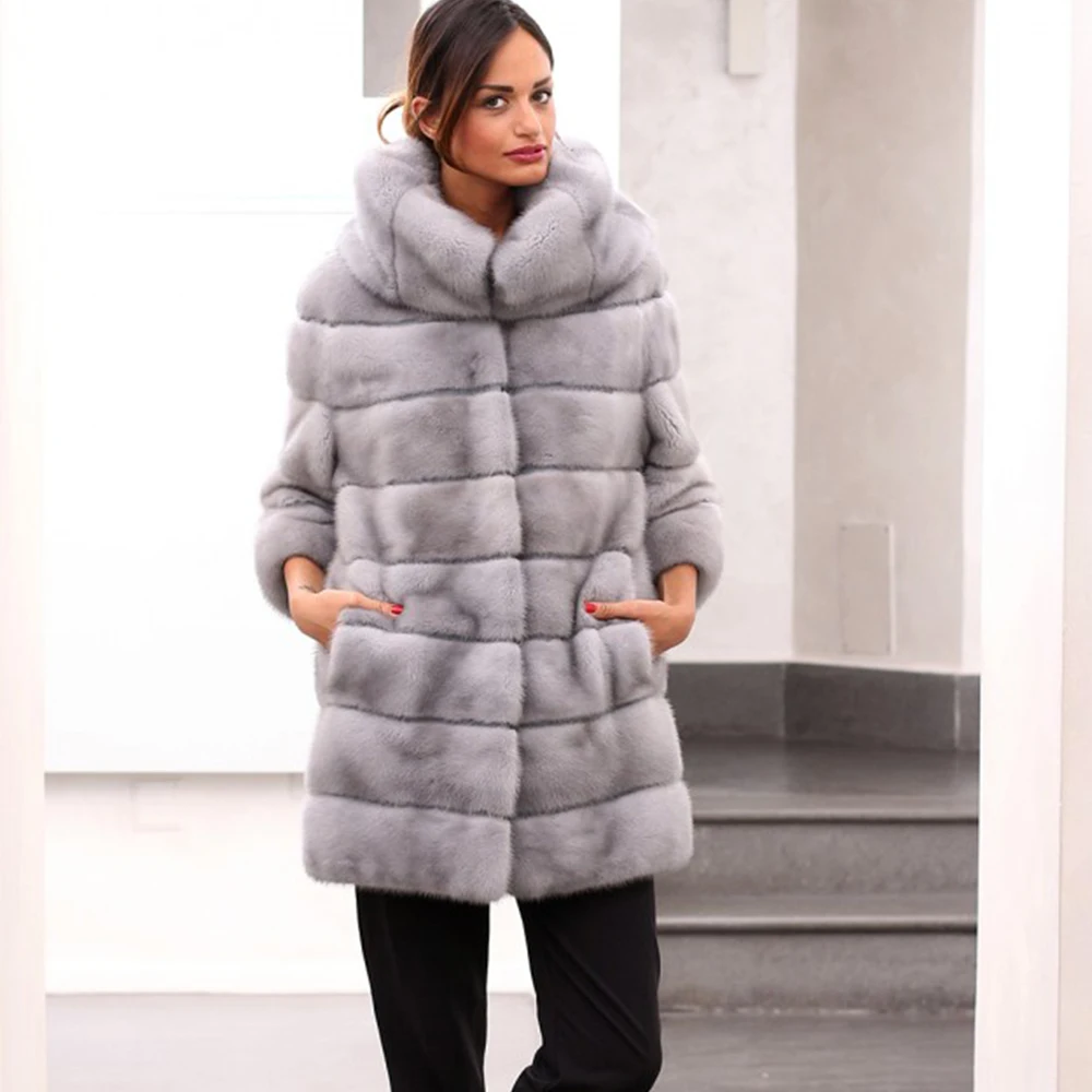 Automne Pleine 2019 Import Capuchon Avec Manteau Mode Mince Femmes Artisanat Nouvelle Sapphire Hiver Arrivée Pour Vison Chaud De Manuel Peau Veste Fourrure Importer Réel v6vwcBqr