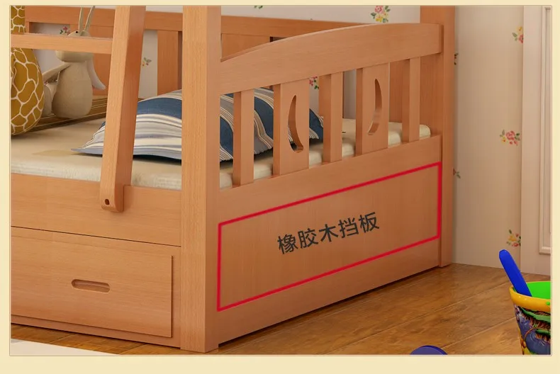 Детские кроватки многофункциональная экологическая детская двухъярусная кровать с ящиком
