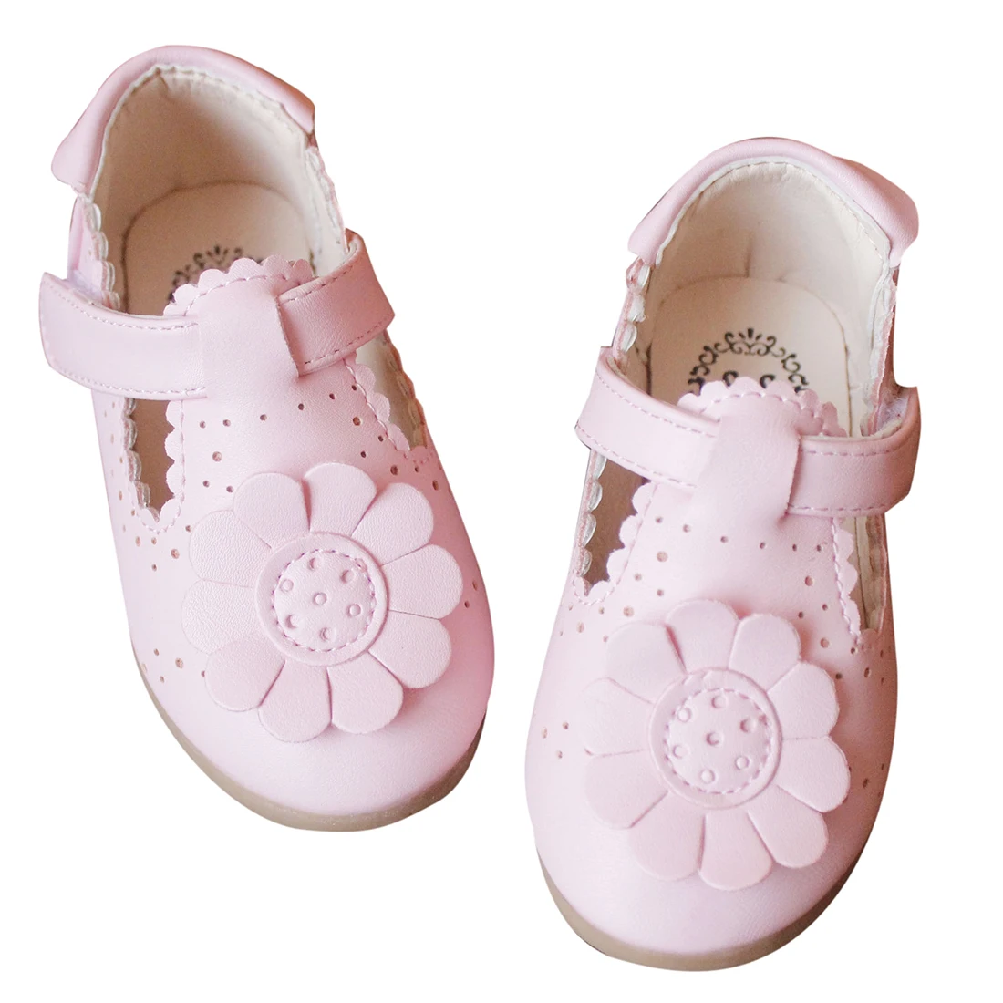 Детская осенне-Весенняя модная обувь с цветочным рисунком для девочек; однотонная Повседневная красивая обувь для девочек; 3 цвета
