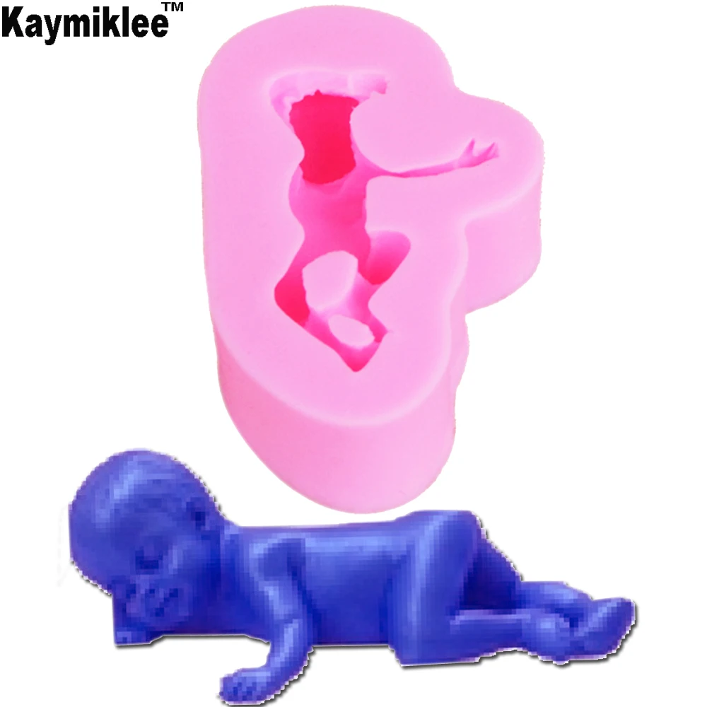 

M353 DIY Baby Boy Making Candy Fondant Silicone Mold Party Cake Decorating Tools 3D Craft Fimo Clay Soap Candle Moulds