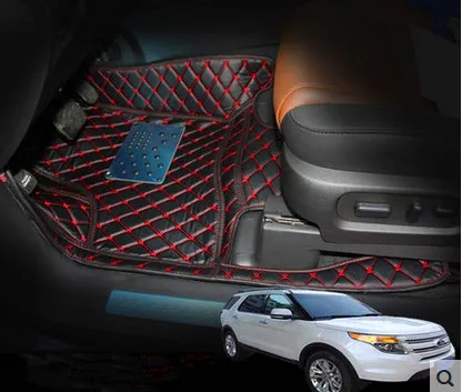 

High quality! Special floor mats for Ford Explorer 7 seats 2017 durable waterproof carpets for Explorer 2018-2011,Free shipping