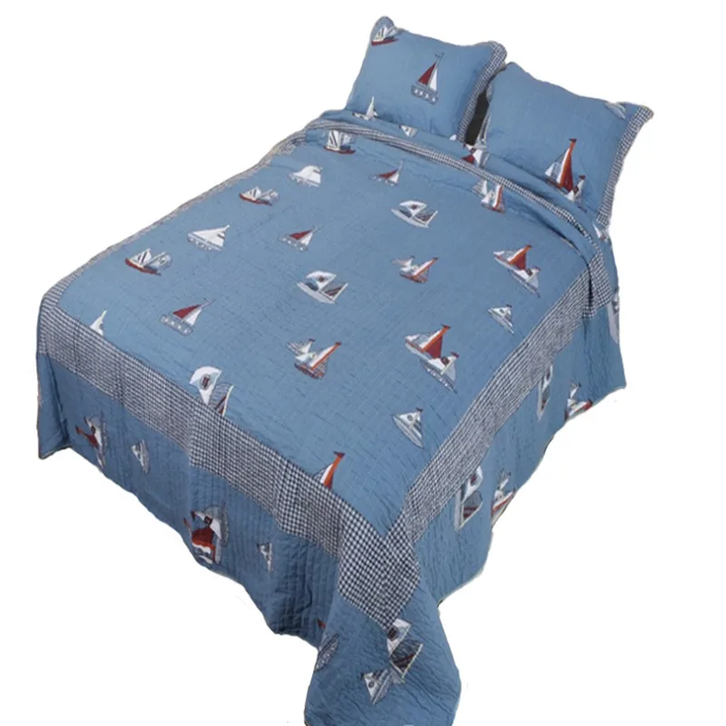 Free Shipping Mediterranean Style Sailing Boat Blue Handmade