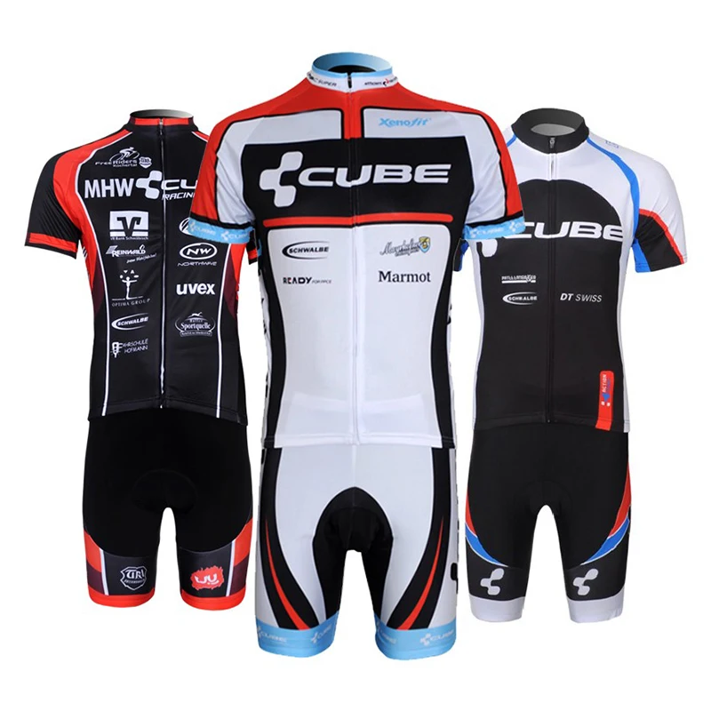 

2018 cube Cycling Jersey sets pro team Cycling Clothing Ropa Ciclismo MTB Mountain Bike Uniform Summer Short Sleeve Jerseys suit