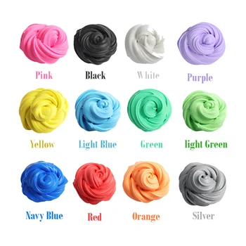 

12 Color DIY Slime Clay Fluffy Floam Slime Scented Stress Relief Kids Toy Sludge Cotton Mud to Release Clay Toy Plasticine Gifts