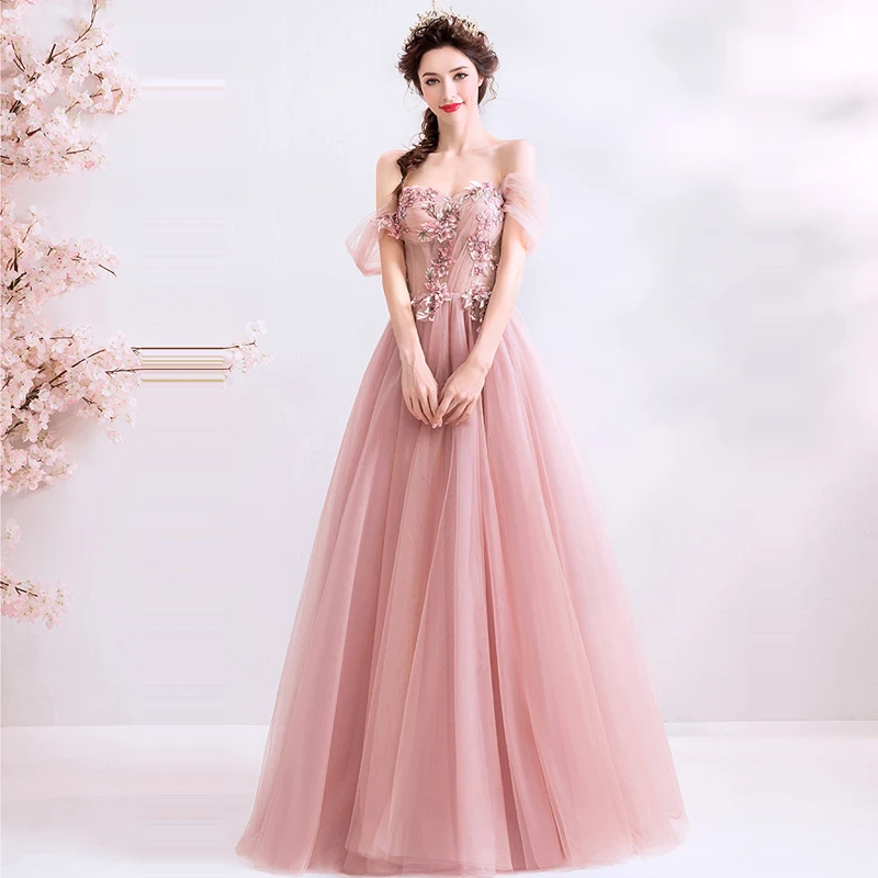 It's Yiya розовое вечернее платье с вырезом лодочкой женские вечерние платья безрукавые вечерние платья длинные большие размеры халат De Soiree E634