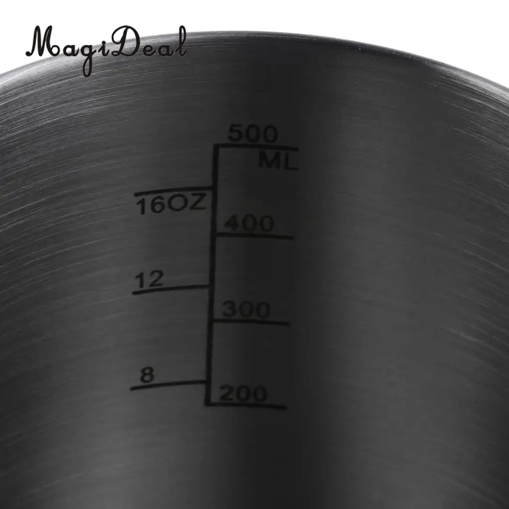 MagiDeal 500ml Outdoor Camping Cup Pot Bowl Backpacking Travel Cup Stainless Steel Camping Bowl for Picnic BBQ Accessories