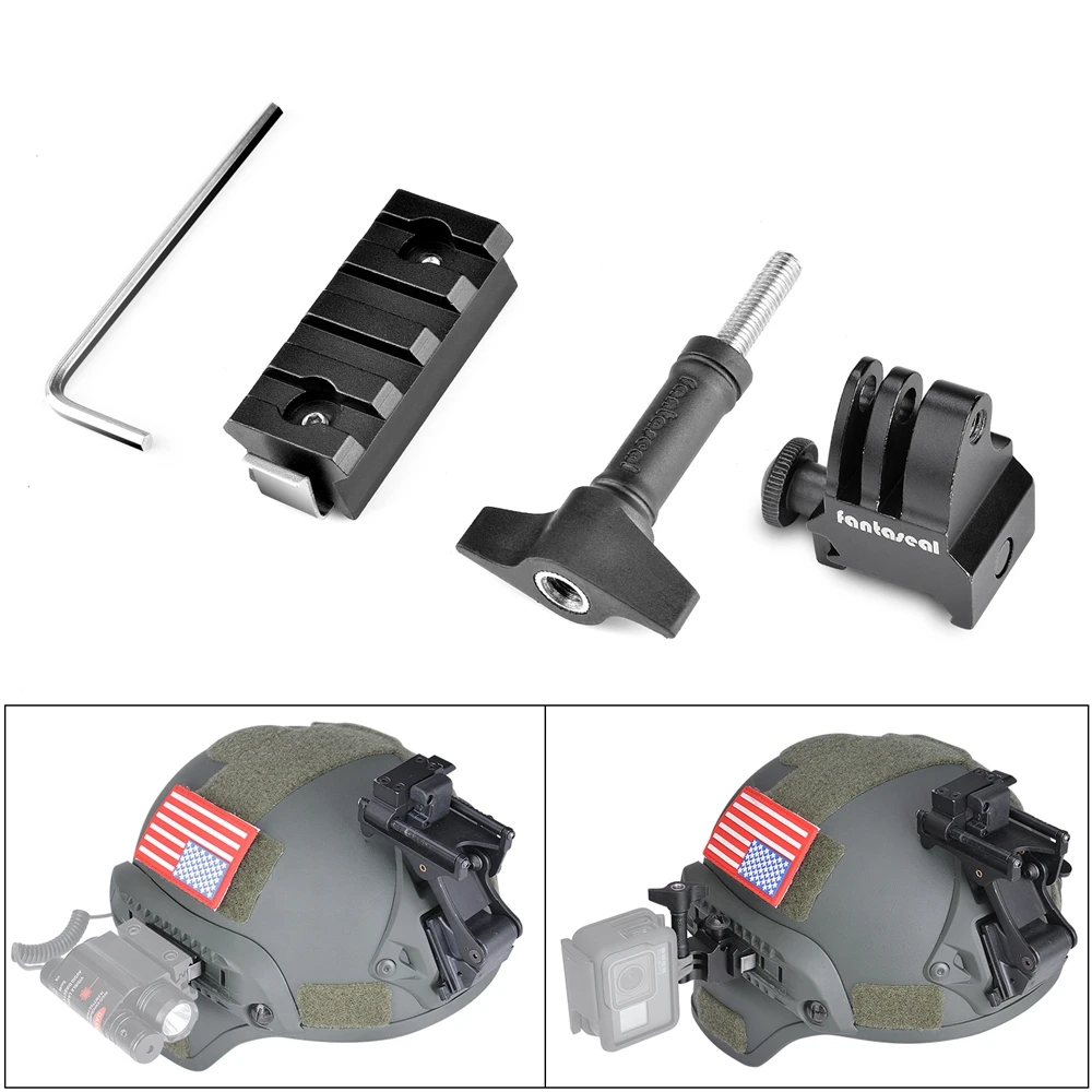 Алюминиевый Пейнтбольный шлем Picatinny Rail Mount Adapter Kit Тактический рейка крепление для