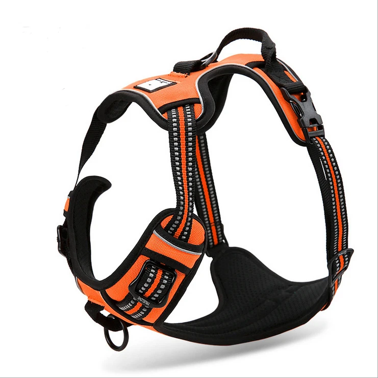 Reflective Nylon Large Pet Dog Harness Oxford Cloth Adjustable Dogs