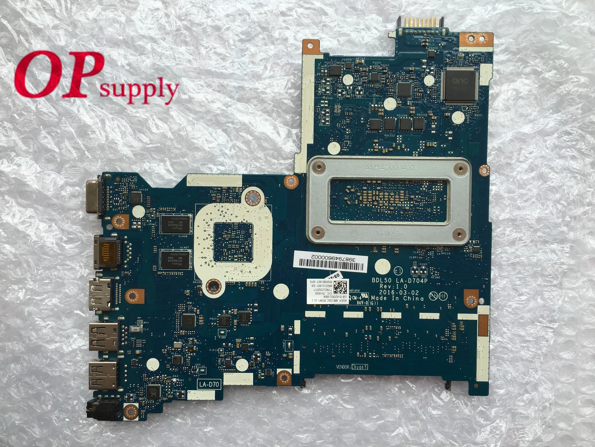 LA-D704P подходит для ноутбука hp 15-AY 15-AC материнская плата BDL50 LA-D704P REV: 1,0 I5 6200U протестирована