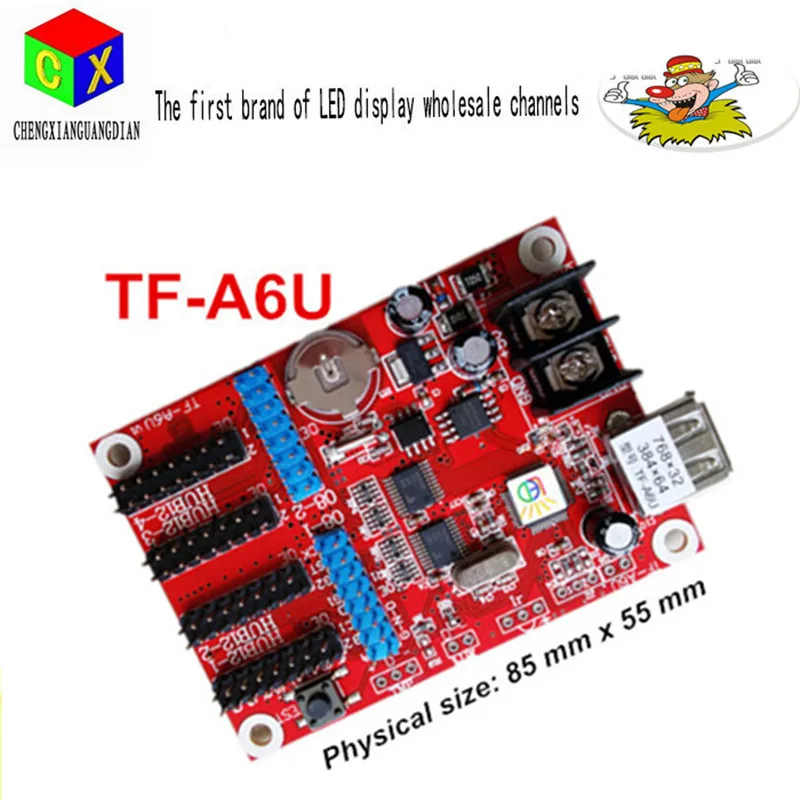 Светодиодный дисплей, карта управления, Полноцветный Интерфейс USB, TF-A6U(TF-A5U), светодиодный знак прокрутки, светодиодный контроллер движущихся знаков