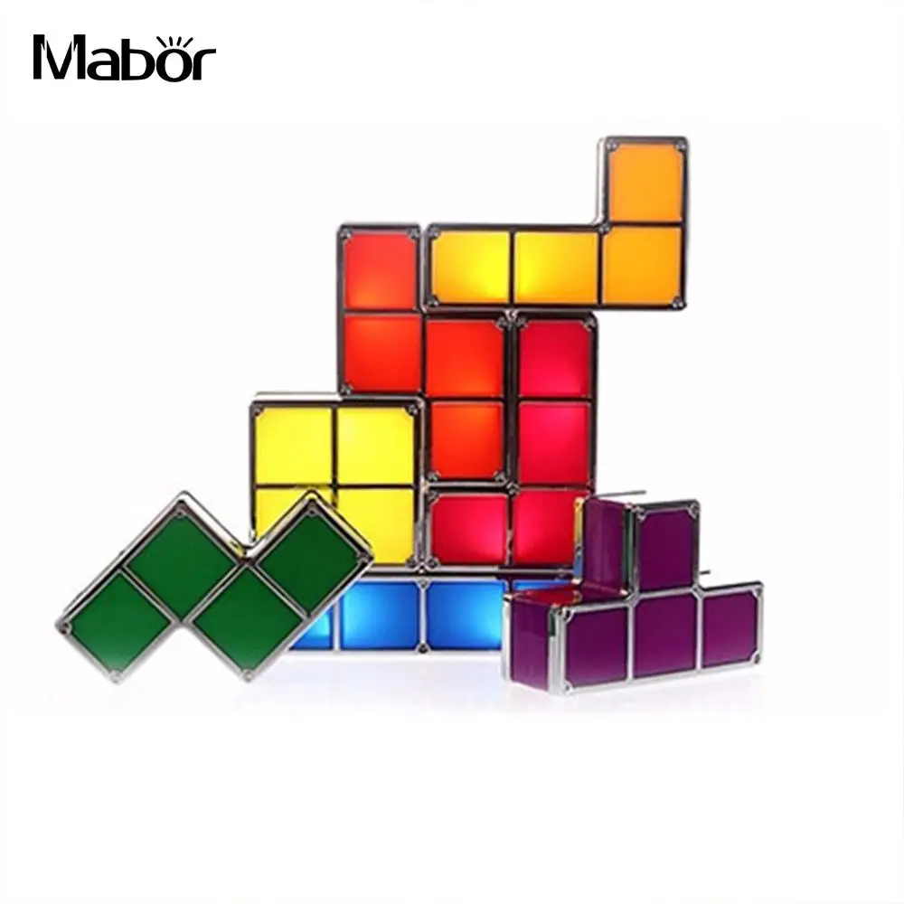 Ночной светильник DIY ночник креативный блок Tetris модный строительный атмосферный