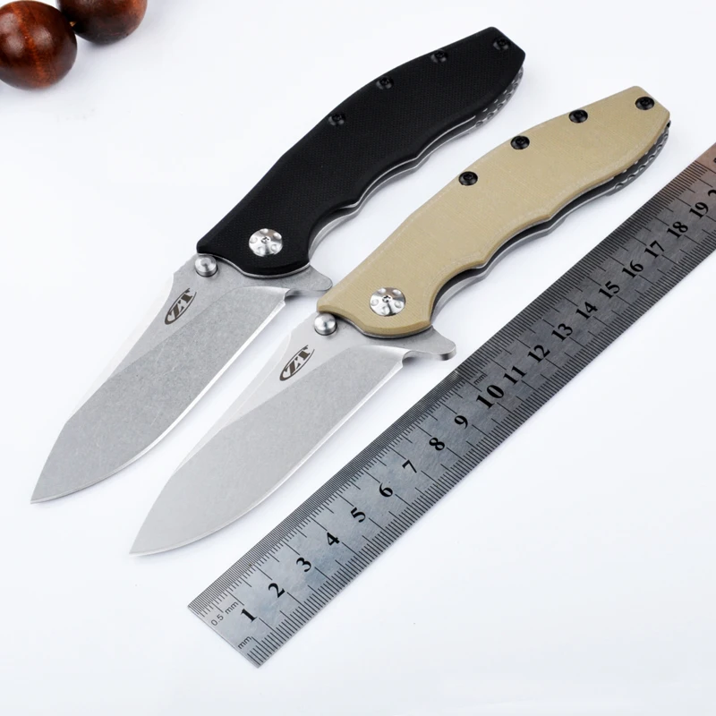 

Brave Fighter 0562 9CR13MOV blade G10+Steel plated black titanium handle tactical folding knife hunting camping outdoor tools