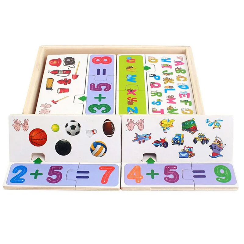 Дети учатся образование красочные Пазлы грамотности познания развивать карты головоломки, детские развивающие игрушки для ребенка