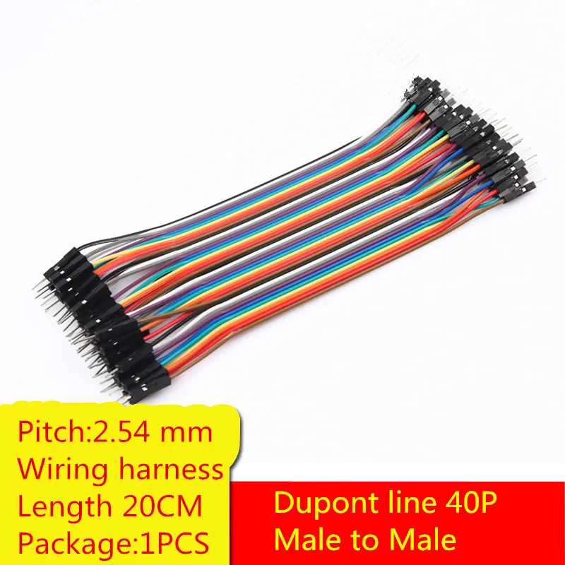 1 шт. YT2042 Dupont line 40P Гибкий плоский кабель Радужный расстояние/шаг 2 54 мм жгут