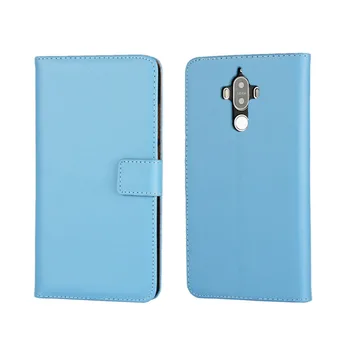 

For Huawei Mate 9 wallet case Genuine Leather Cover for Huawei Mate9 Cover Case Luxury Leather Flip Protective Bags 10pcs/lot