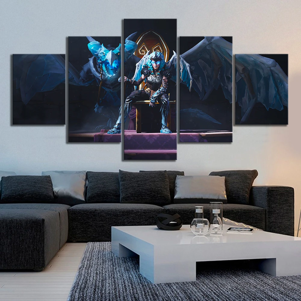 

5 Pieces Fortnight Battle Royale Game Poster Paintings on Canvas Fort Cartoon Nite Wall Pictures Decoration Canvas Wholesale