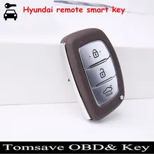 Envío de la Nueva Tarjeta Inteligente Clave FOB Remoto Con la Viruta ID46 433 Mhz Para Hyundai Verna