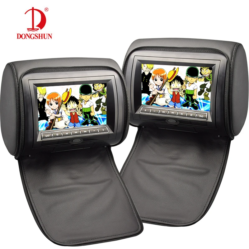 

2 pcs Car Headrest CD DVD Player with HD Digital Screen 7 inch Headrest DVD Player FM USB SD With Zipper Cover Games