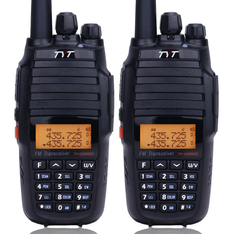 

2pcs TYT TH-UV8000D 10W powerful cross band reapter walkie talkie 3600mAh Battery 10km Long range dual band cb radio for hunting