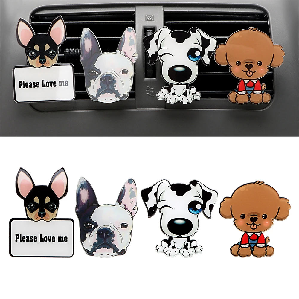 

YOSOLO Puppy Dog Air Conditioner Outlet Clip Air Freshener Solid Fragrance Auto Decor Car Outlet Perfume Car Ornament