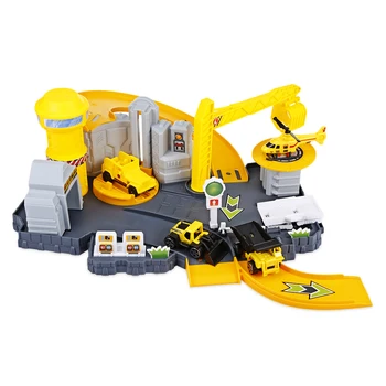 

High Quality Kids Railway Car Play Set Construction Site Parking Lot Model Building Kits Buildings Vehicle Figures Toys Gifts