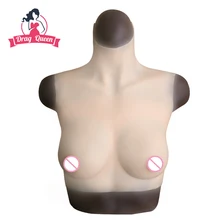 

Drag Queen B cup breast plate with liquid silicone fake boobs for male filling Chest prosthesis for crossdressing men cosplay