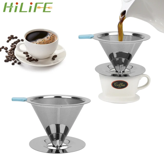 Cheap HILIFE Brew Drip Coffee Funnel Mesh Coffee Tea Filter Kitchen Gadget Reusable Coffee Filter Stainless Steel Cheap HILIFE Brew Drip Coffee Funnel Mesh Coffee Tea Filter Kitchen Gadget Reusable Coffee Filter Stainless Steel