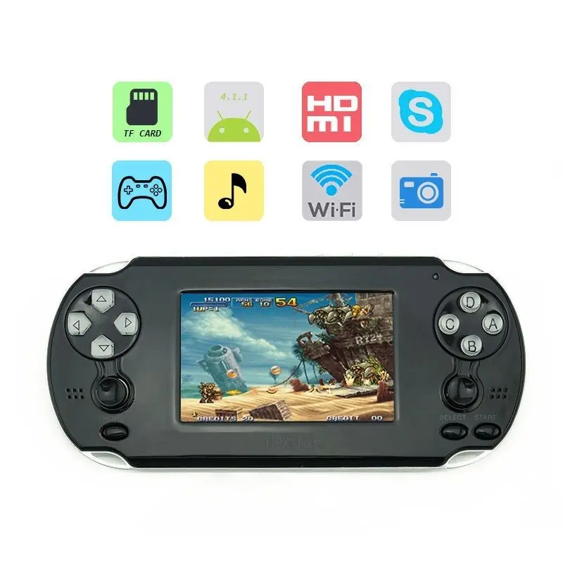 

Tlex Ulike Android 4.1 3.5inch WiFi Console Support for PSP PS1 N64 GBA GBC NES SENS Games with Touch Screen 1080P HDMI