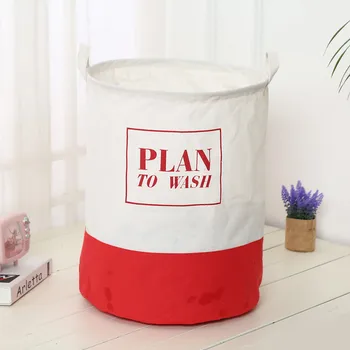 

Cotton Linen Dirty Clothes Basket Foldable Large 40*50cm Laundry Basket Kids Toy Sundries Storage Basket/Bucket Organization