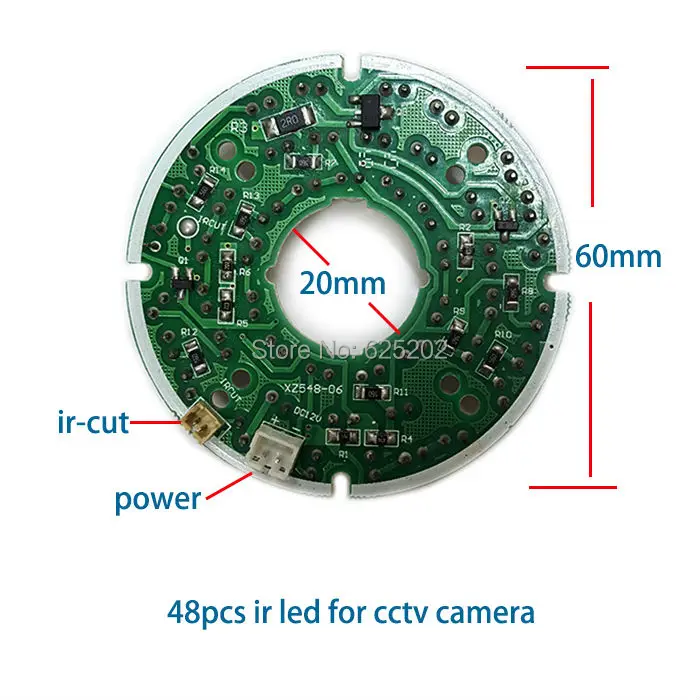 Высококачественные 48 шт. ИК-светодиоды для камеры видеонаблюдения с большим расстоянием