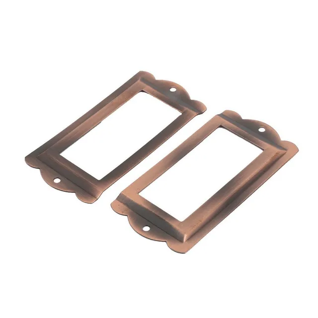 Antike Etikettenhalter, büro Datei Schublade Tag Kartenhalter, metall